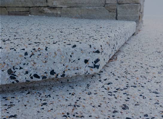 Exposed aggregate driveway